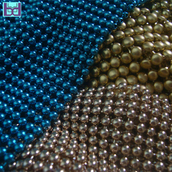 4mm铝珠网氧化宝蓝#夏红#砂金