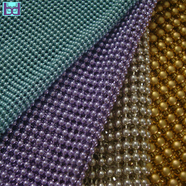 8mm磨砂兰/氧化紫色/氧化金/磨砂金铝珠网片