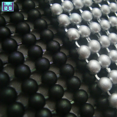 6mm珠磨砂黑银
