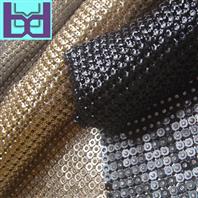 8mm金底/黑底铝网片镶白钻 款式多选铝网片订做